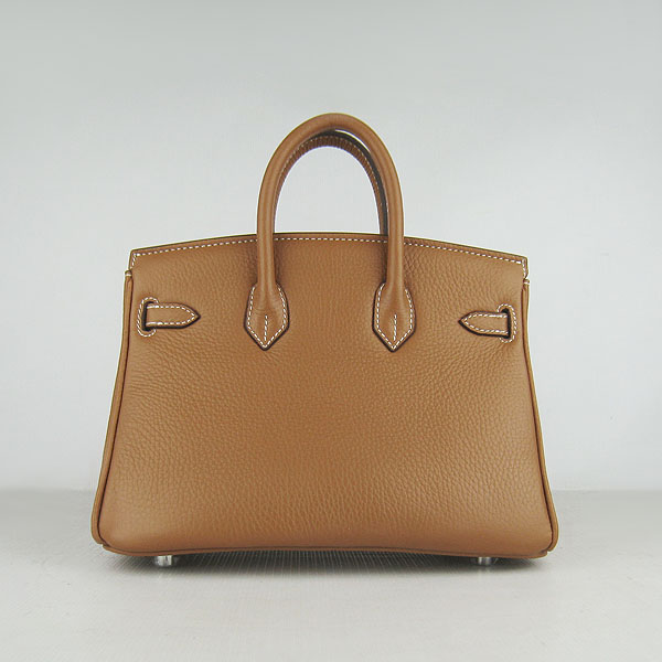 Super A Replica Hermes Togo Leather Birkin 25CM Handbag Light Coffee 6068